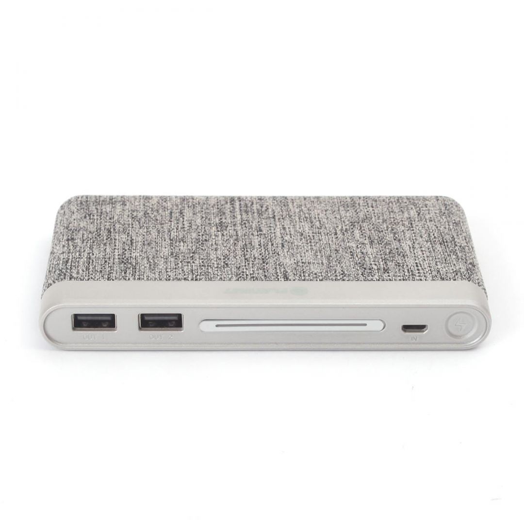 Platinet PMPB10FG 10000mAh Polymer PowerBank Fabric Light Gray