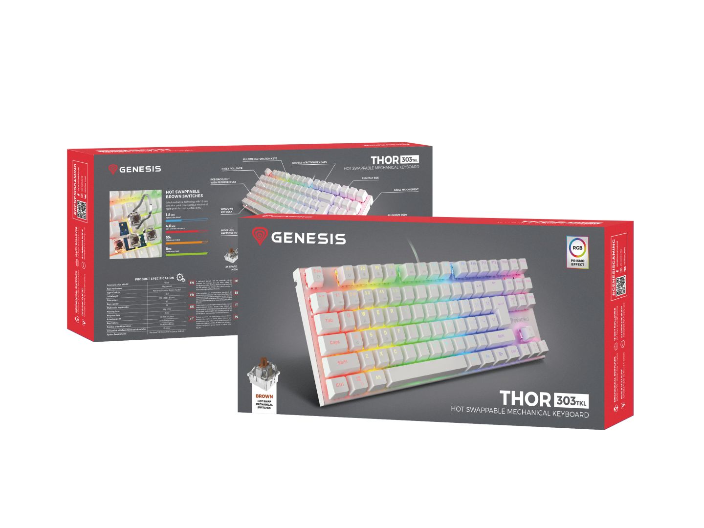 Genesis Thor 303 TKL RGB Mechanical Keyboard US
