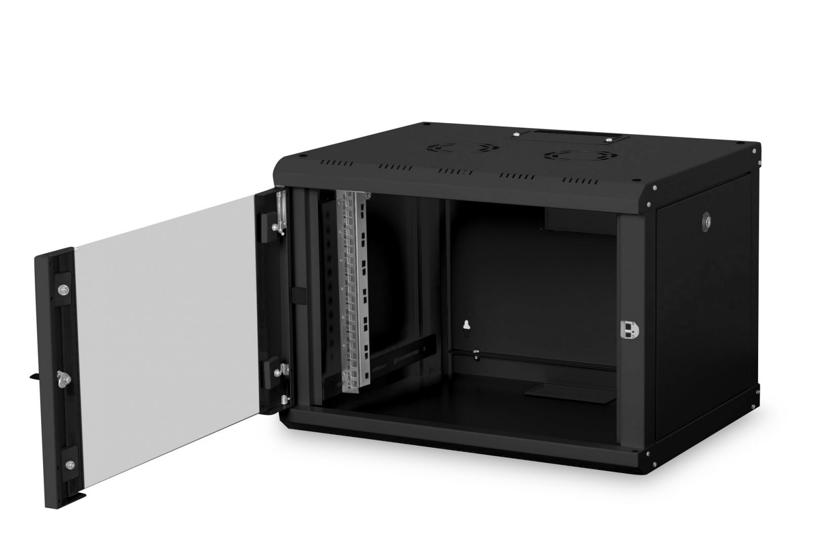 Digitus DN-19 07-U-SW Falra szerelhető Rackszekrény Black 