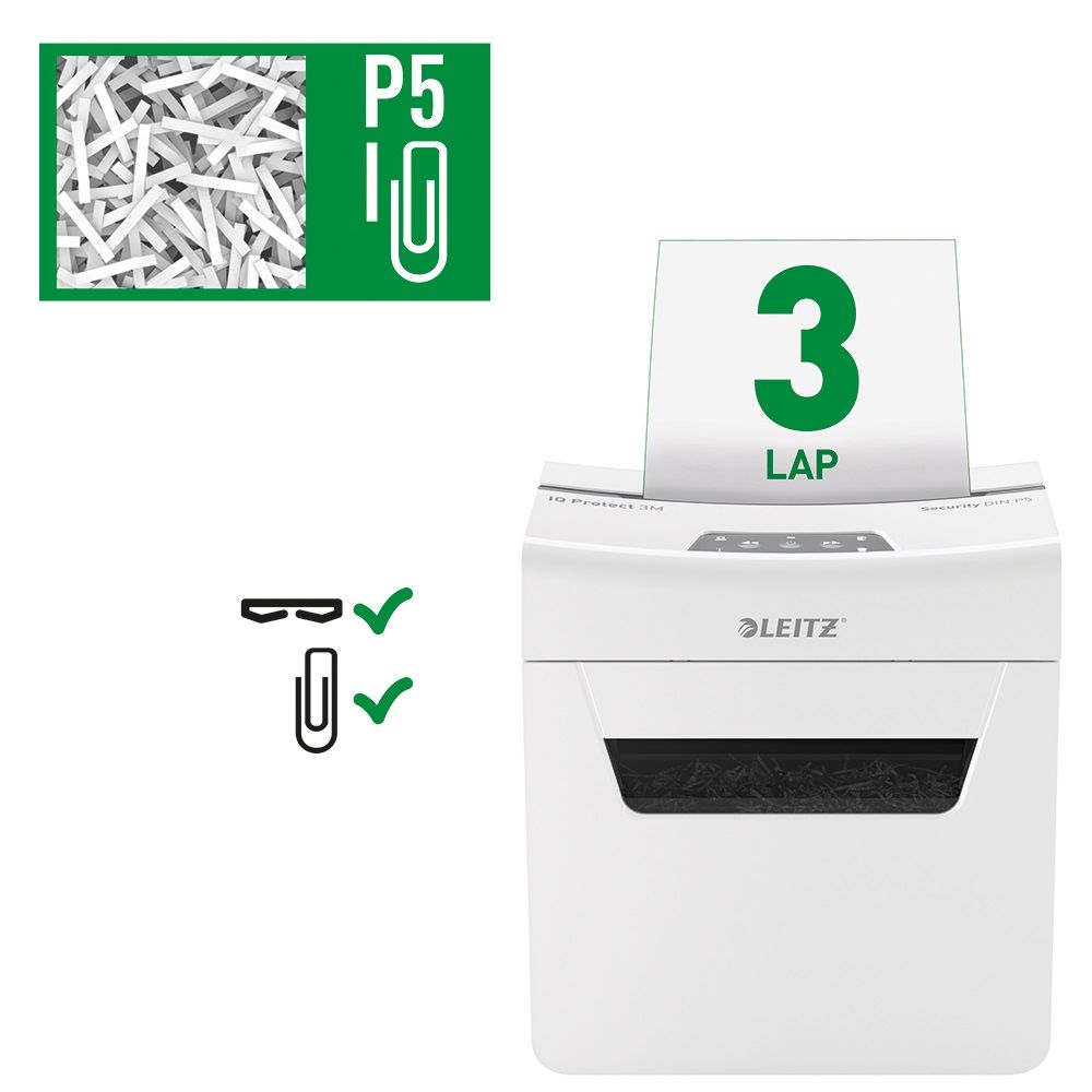 Leitz IQ Protect Premium 3M iratmegsemmisítő White