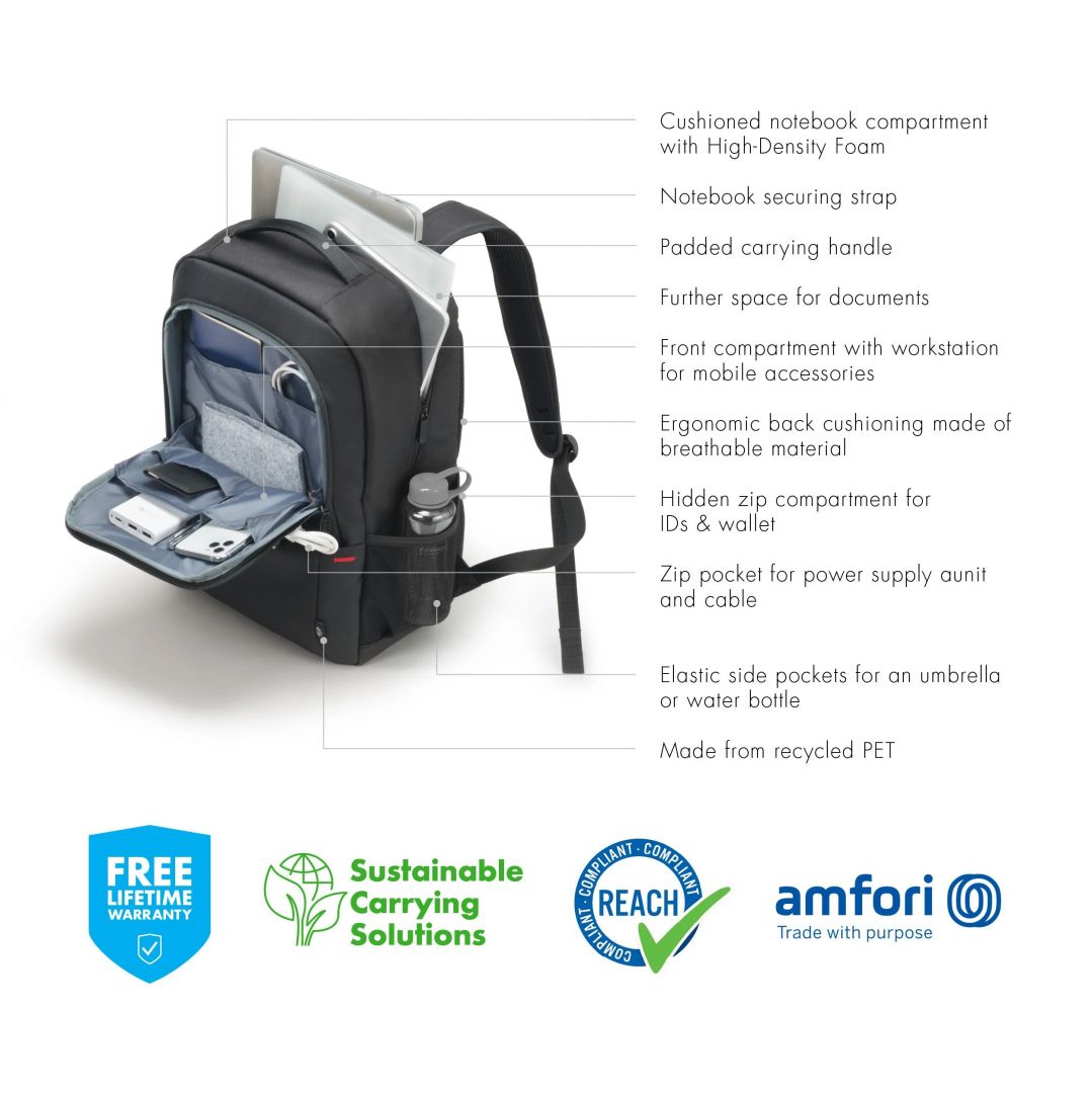 Dicota Laptop Backpack Plus Eco Base 15,6