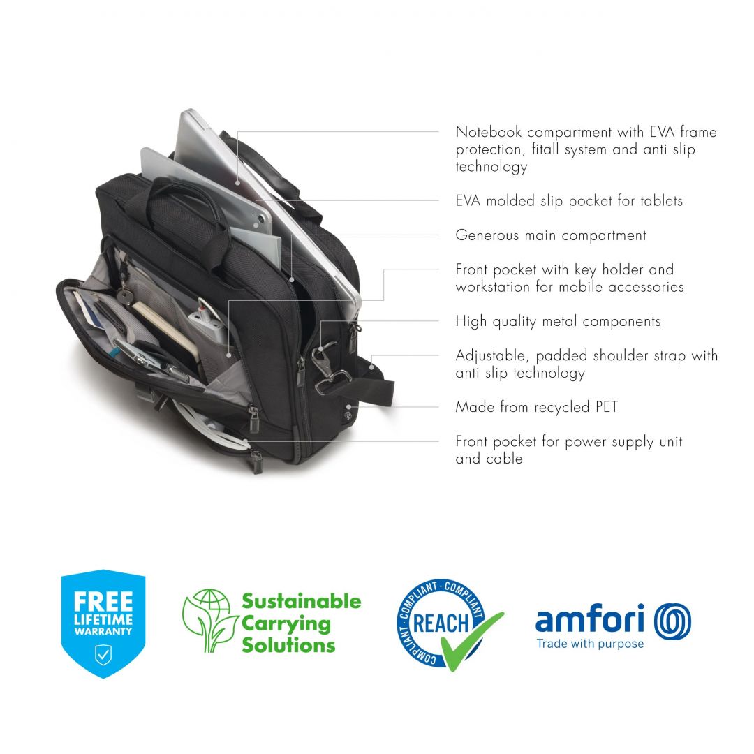 Dicota Laptop Bag Eco Top Traveller Pro 17,3