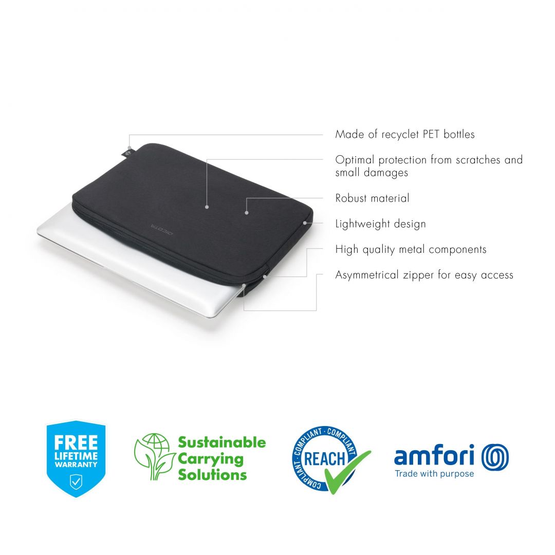 Dicota Laptop Sleeve Eco Base 12,5