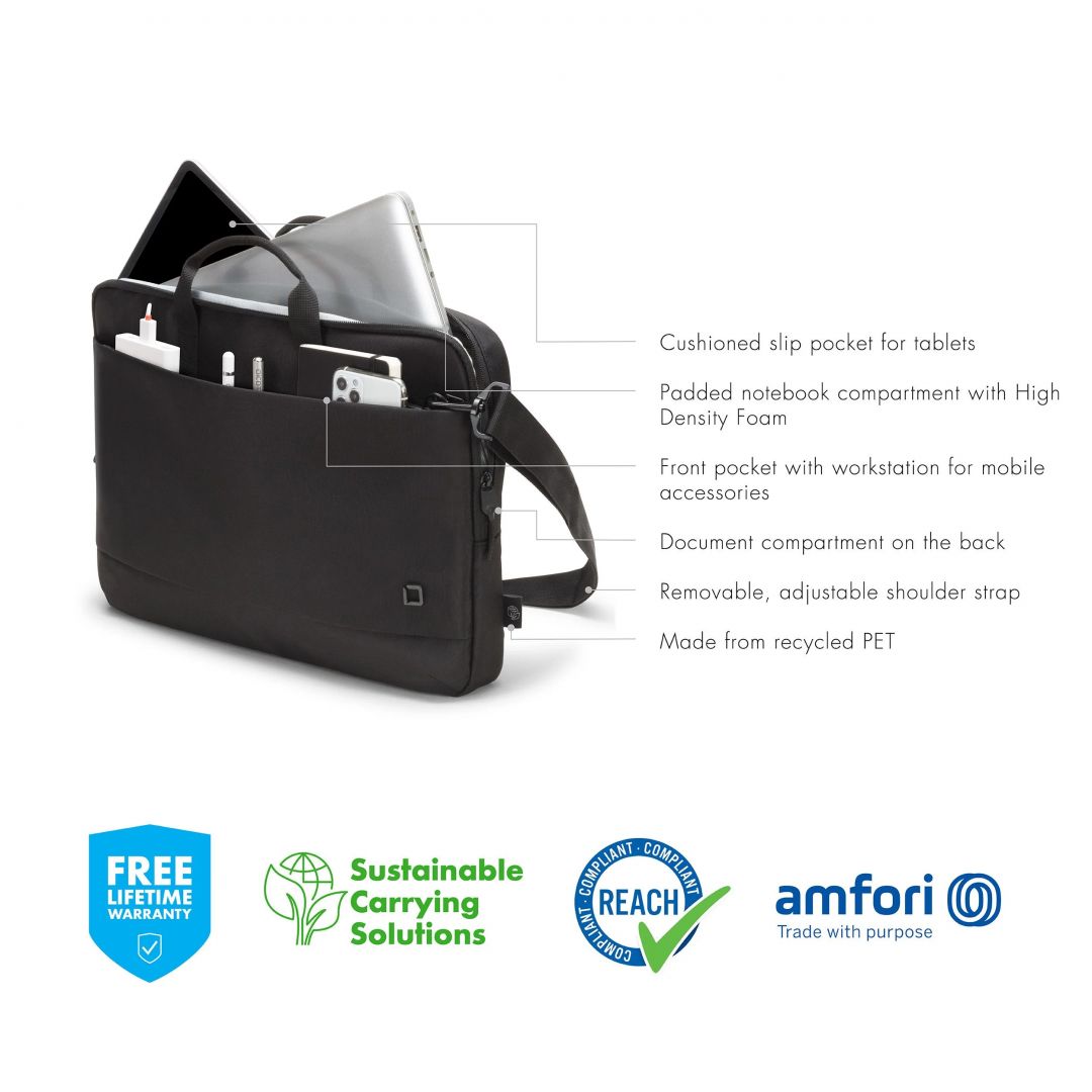 Dicota Laptop Case Slim Eco Motion 15,6