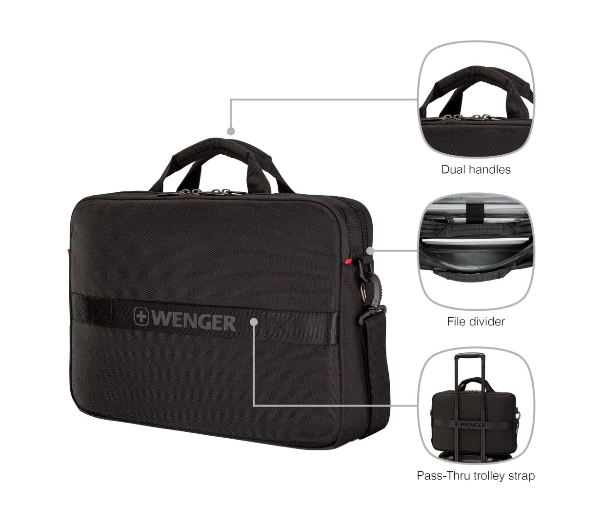 Wenger XE Brief 16 Laptop Briefcase with Tablet Pocket 16