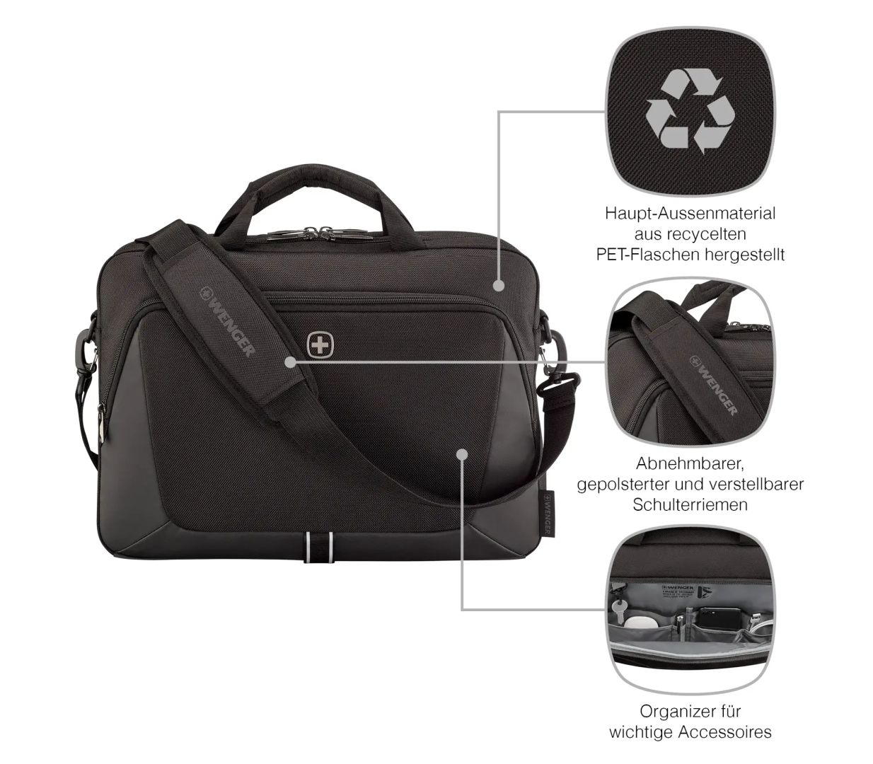 Wenger XE Brief 16 Laptop Briefcase with Tablet Pocket 16