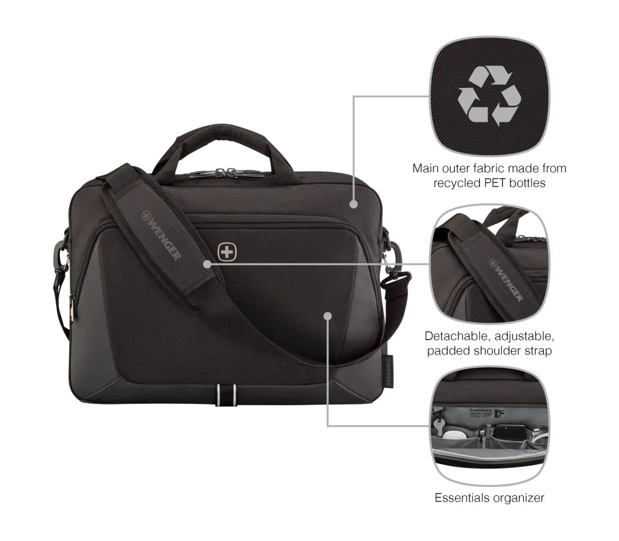 Wenger XE Brief 16 Laptop Briefcase with Tablet Pocket 16