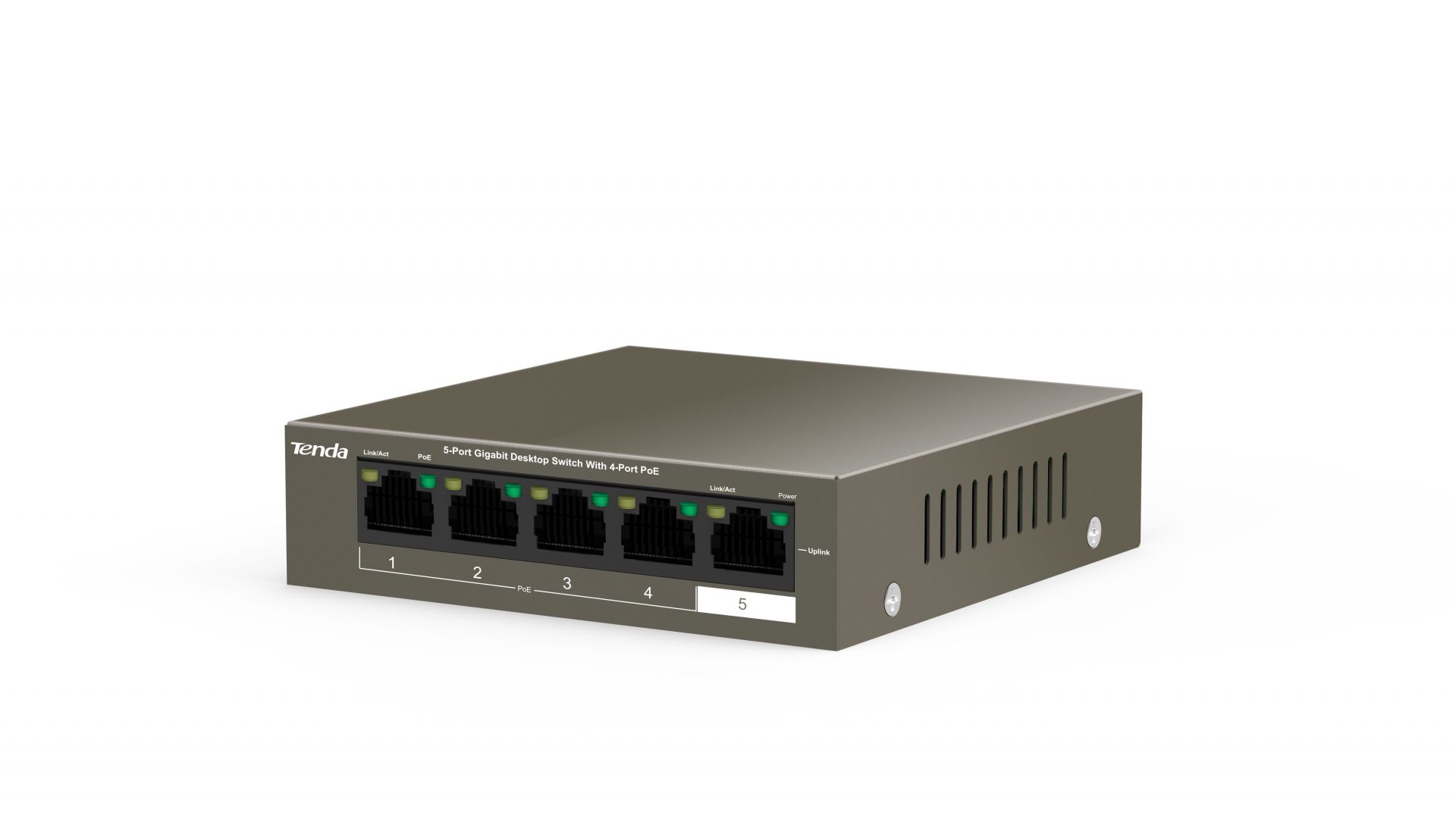 Tenda TEG1105P-4-63W 5-Port Gigabit Desktop Switch with 4-Port PoE