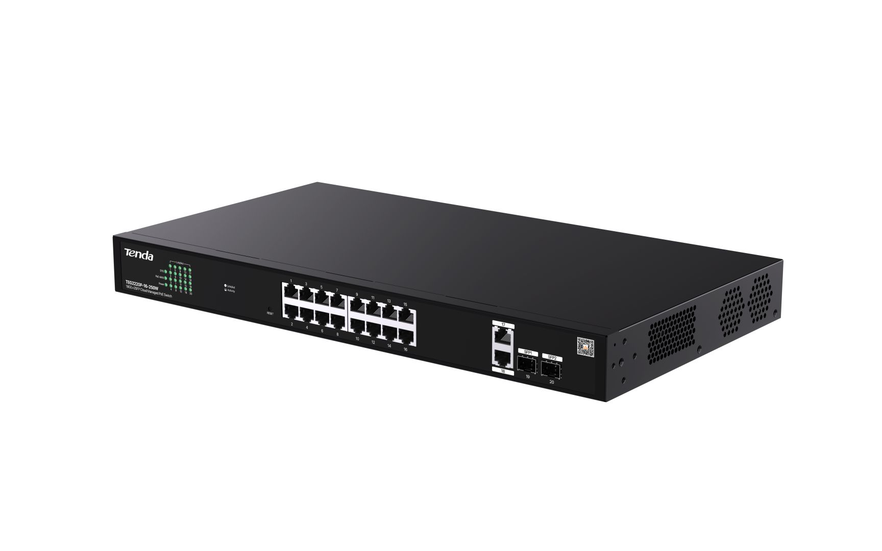 Tenda TEG2220P-16-250W 18GE+2SFP Cloud Managed PoE Switch