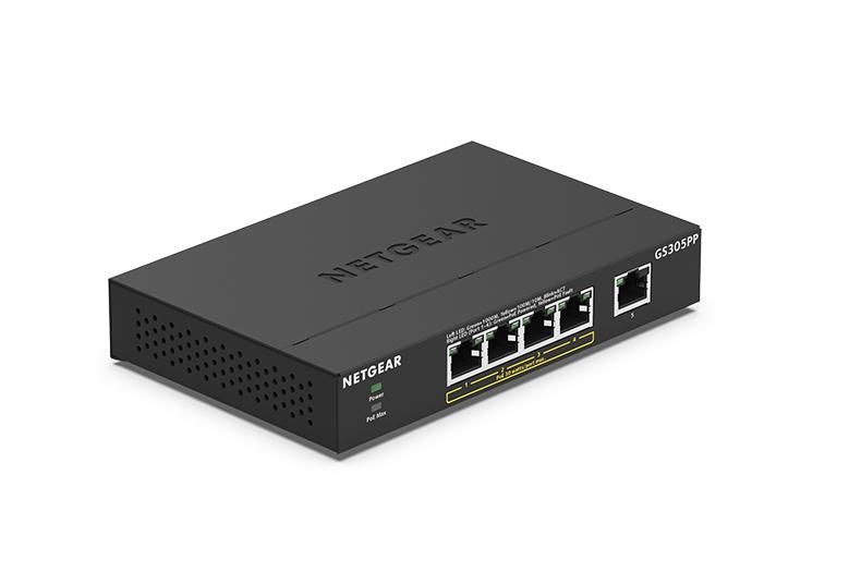 Netgear 5-Port Gigabit Ethernet SOHO Unmanaged PoE+ Switch