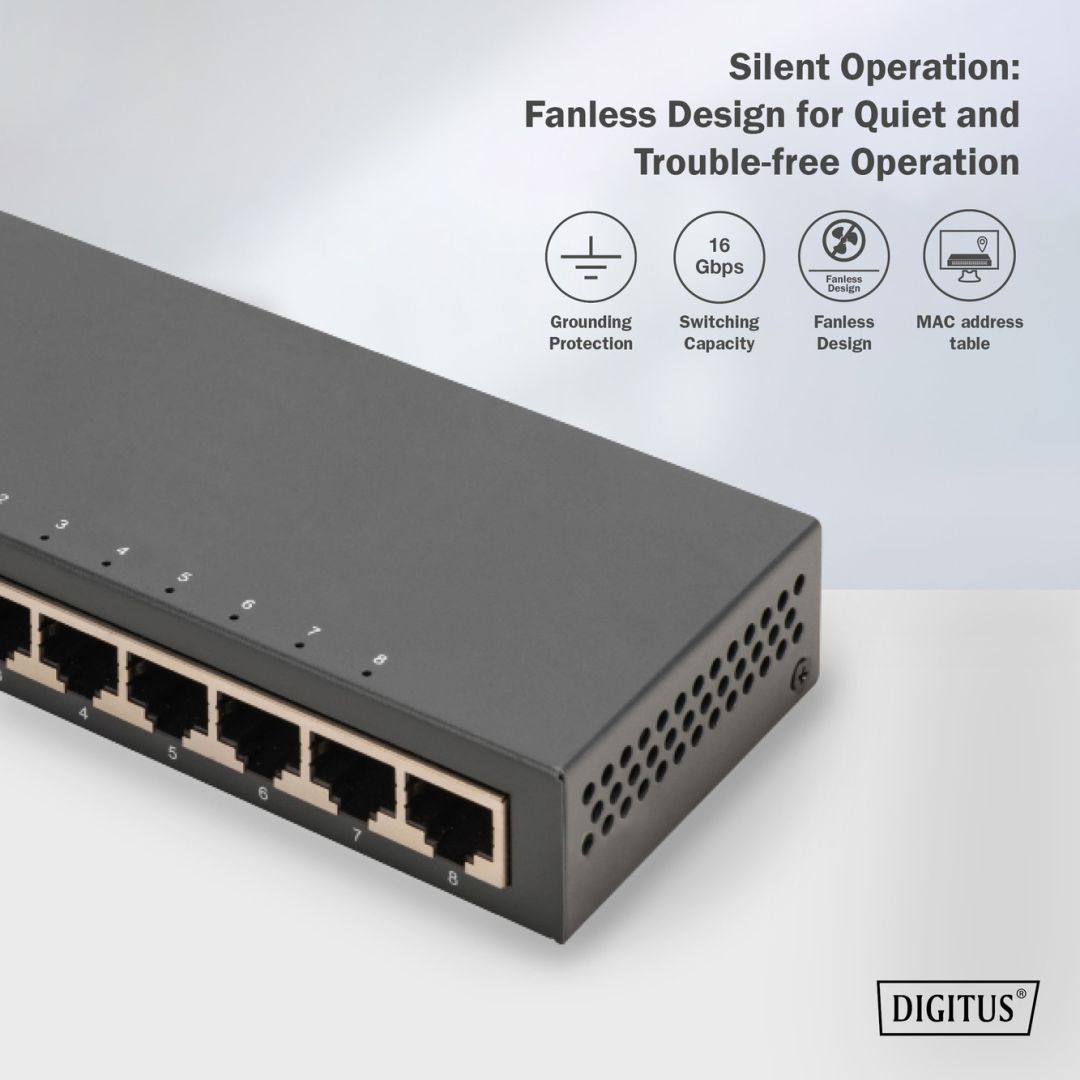 Digitus DN-80066-1 8-port Gigabit switch unmanaged