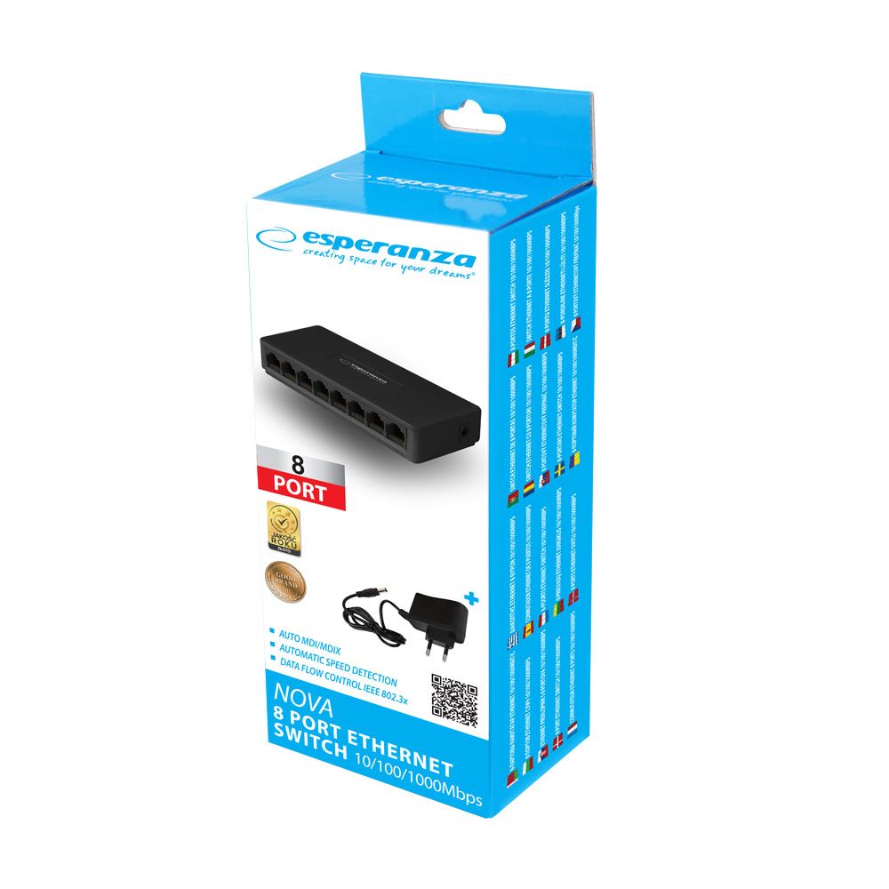 Esperanza ENS104 Nova 8-Port Ethernet Switch