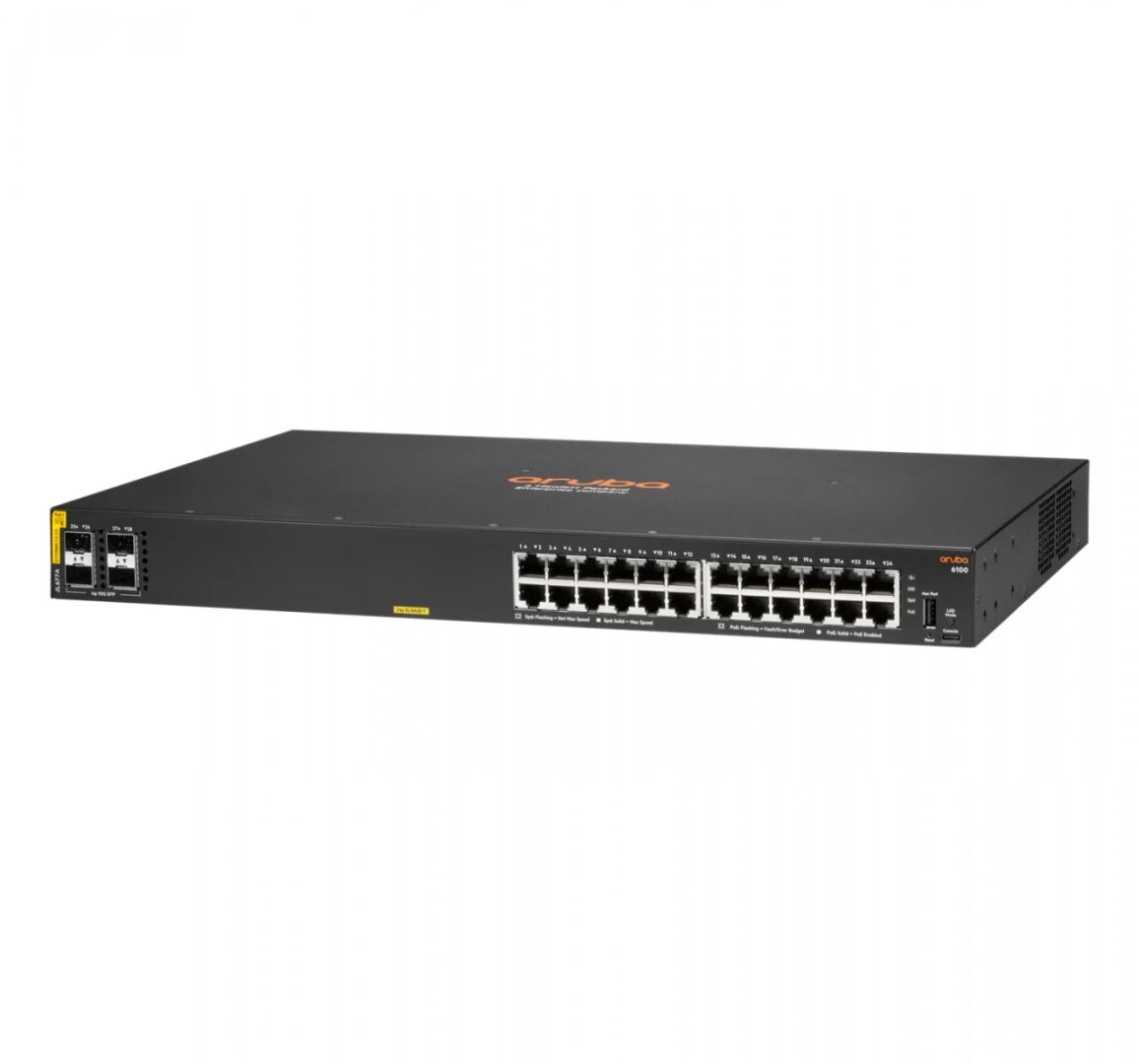 HP Aruba 6100 24G Class4 PoE 4SFP+ 370W Switch