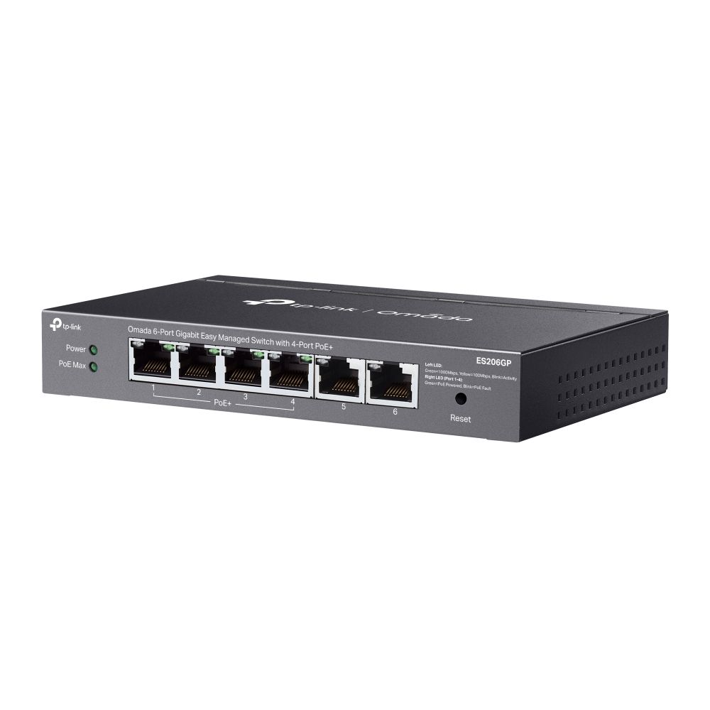 TP-Link ES206GP Omada 6-Port Gigabit Easy Managed Switch with 4-Port PoE+