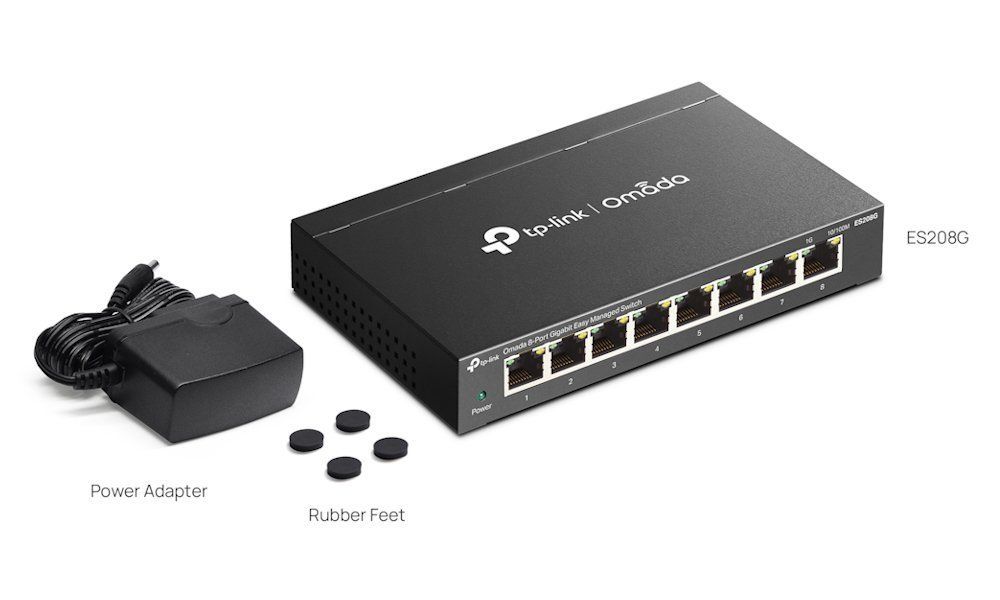 TP-Link ES208G Omada 8-Port Gigabit Easy Managed Switch with 4-Port PoE+