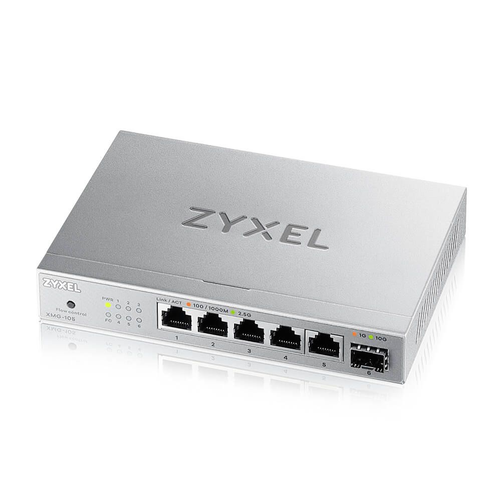 ZyXEL XMG-105 5 Ports 2,5G + 1 SFP+ MultiGig unmanaged Desktop Switch