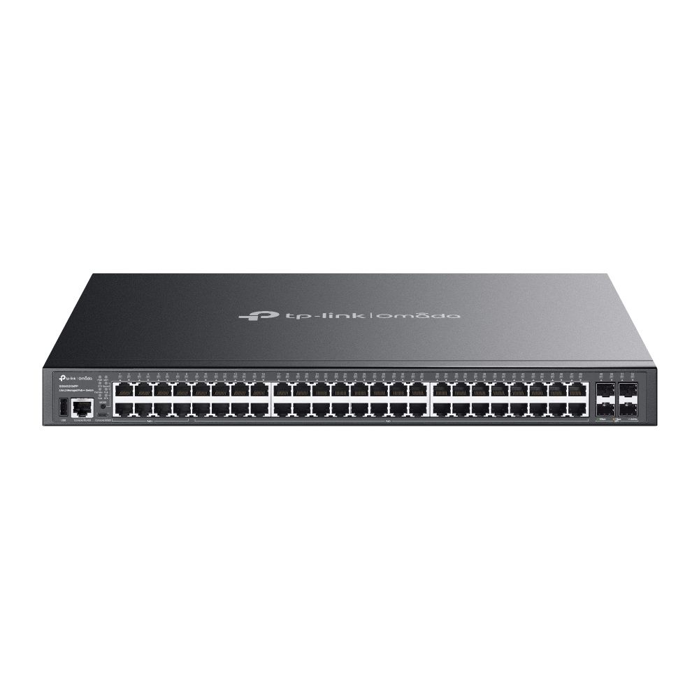 TP-Link SG5452XMPP Omada 48-Port Gigabit Stackable Lite L3 Managed PoE++ Switch with 4×10G Slots
