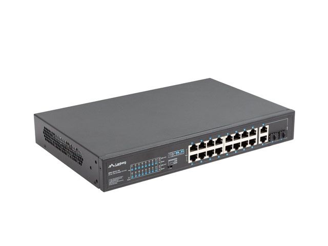 Lanberg 16X 100MB POE+/2X 1GB/1X SFP UNMANAGED RACK 150W