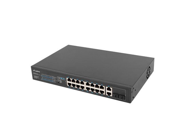 Lanberg 16X 100MB POE+/2X 1GB/1X SFP UNMANAGED RACK 250W