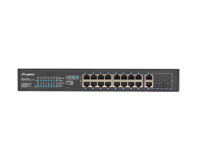 Lanberg 16X 100MB POE+/2X 1GB/1X SFP UNMANAGED RACK 250W
