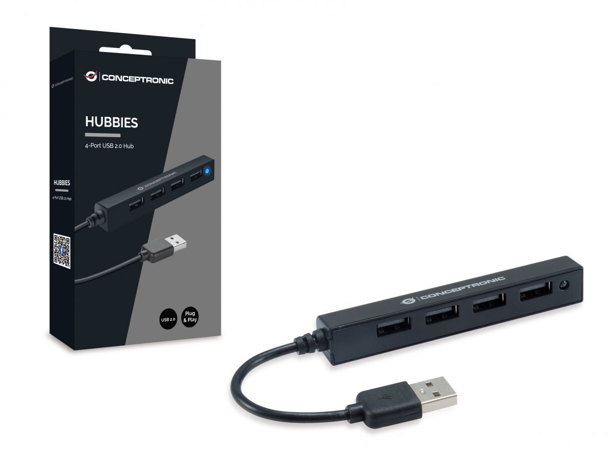 Conceptronic  4-Port USB 2.0 HUB Black