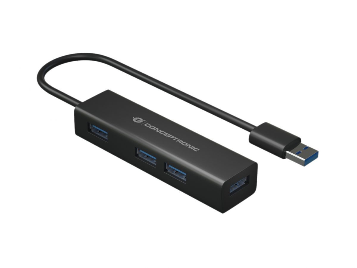 Conceptronic  4-Port USB 3.0 HUB Black