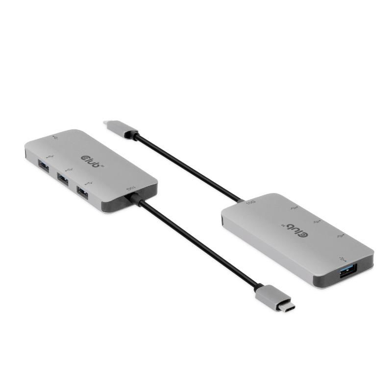 Club3D USB Gen2 Type-C to 10Gbps 4x USB Type-A Hub Silver
