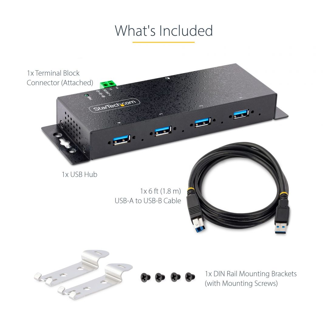 Startech 4-portos USB3.0 HUB Aluminum 