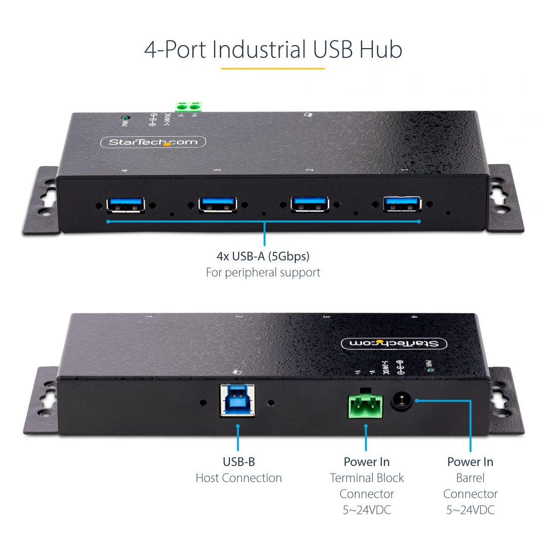 Startech 4-portos USB3.0 HUB Aluminum 