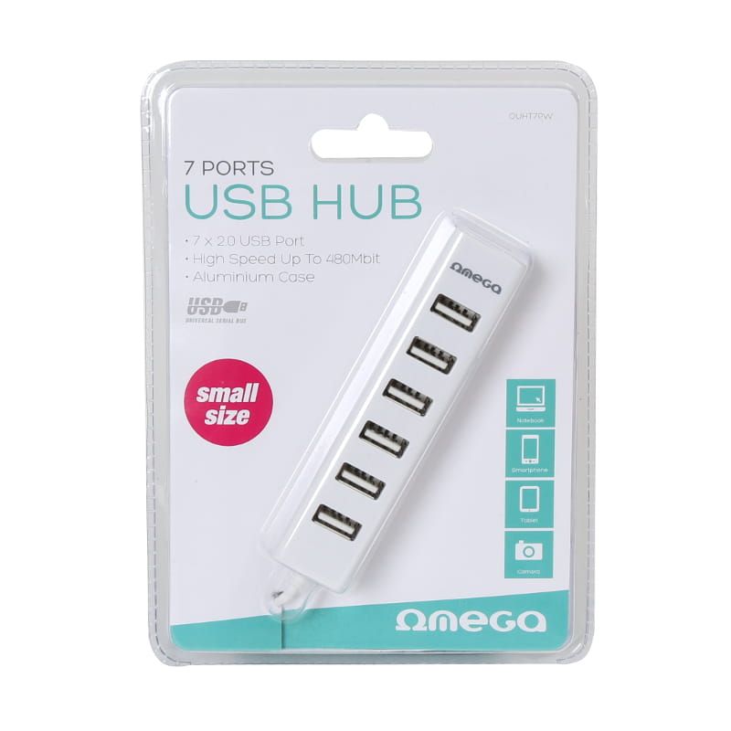 Platinet Omega 7 Ports USB2.0 Hub White
