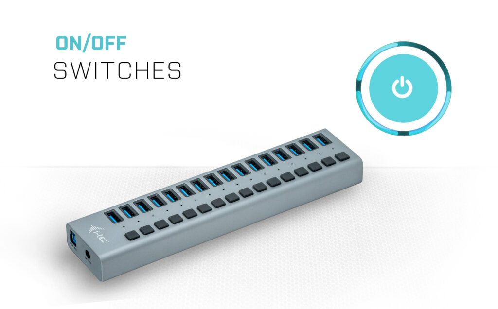 I-TEC 16 port USB 3.0 Charging Hub+Power Adapter 90W Grey