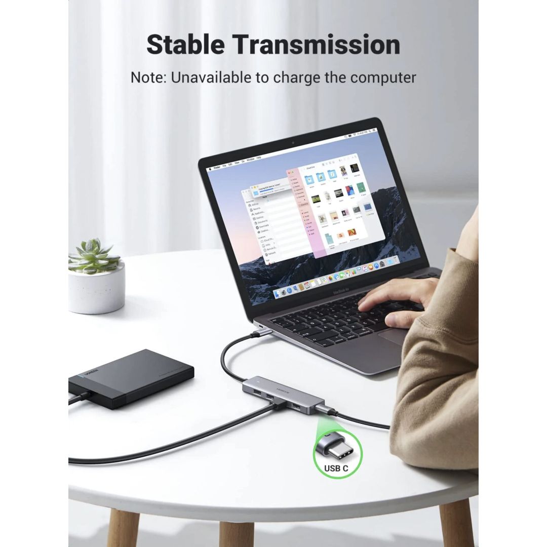 UGREEN USB-C 3.0 To 4 Ports HUB Gray