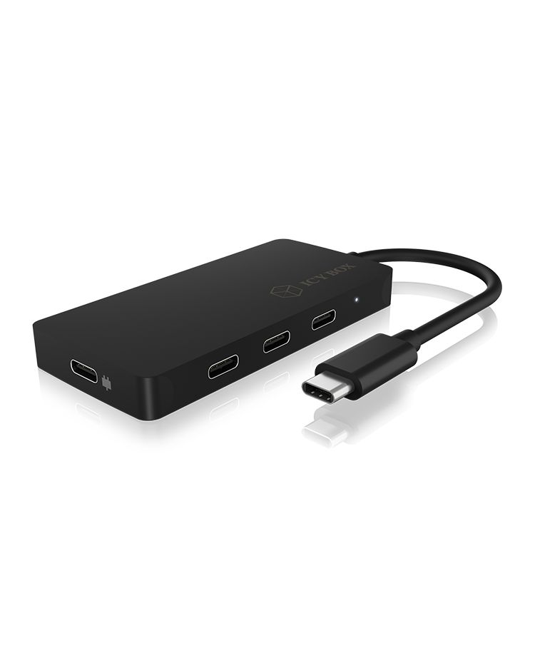 Raidsonic 4 Port Hub USB Type-C connection and PD port
