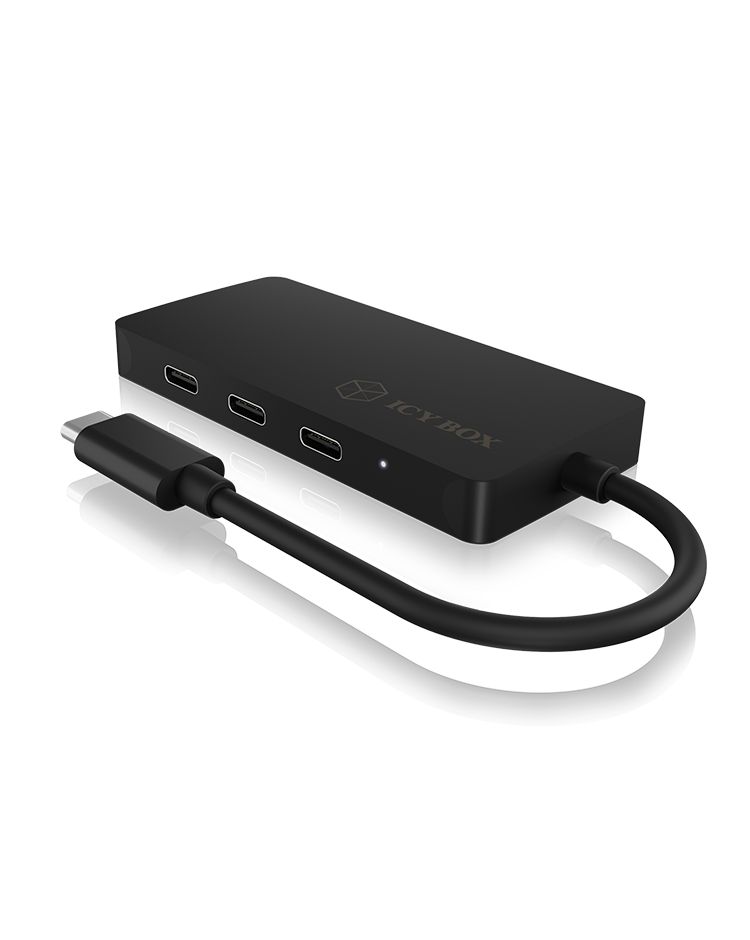 Raidsonic 4 Port Hub USB Type-C connection and PD port