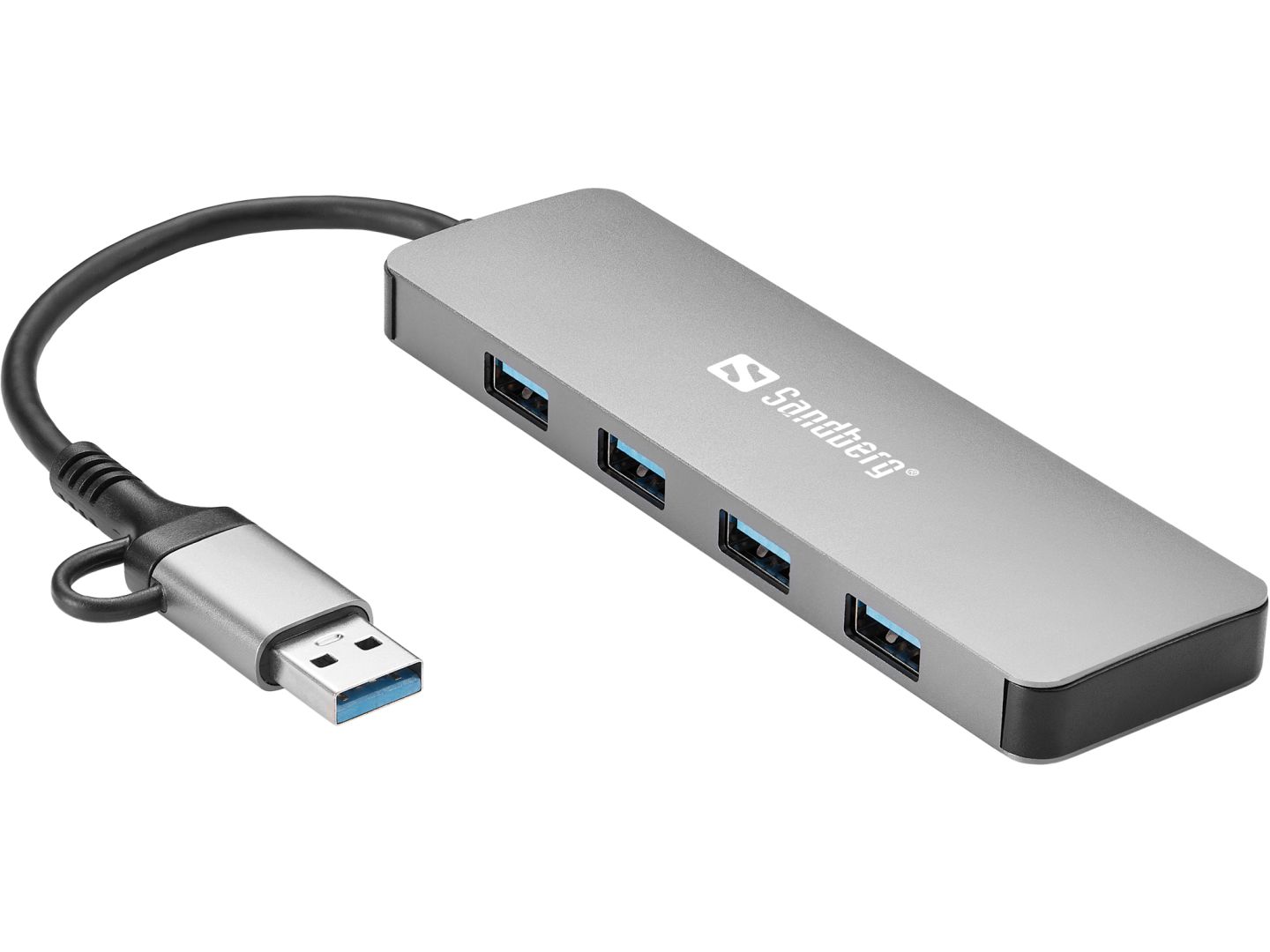 Sandberg 4-portos USB3.0 HUB Silver