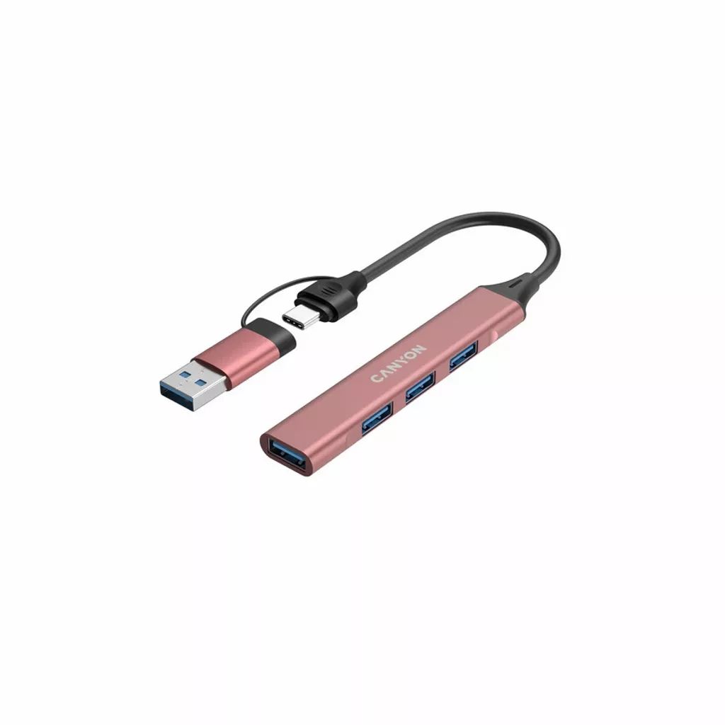 Canyon CNS-TDS02P 4-portos USB2.0 HUB Pink
