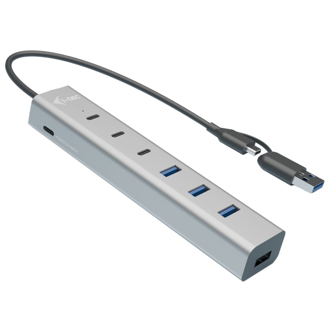 I-TEC 7-portos USB3.2 HUB Grey
