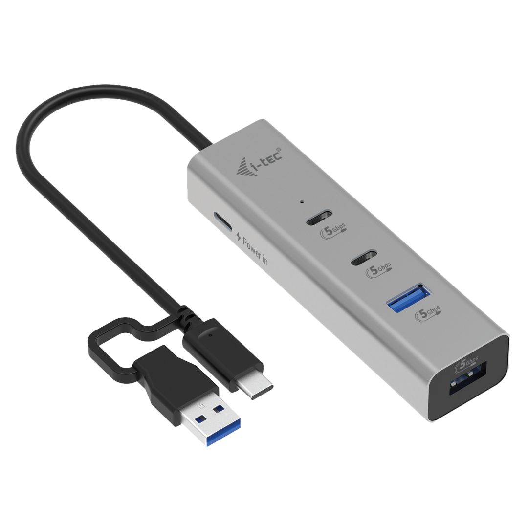 I-TEC 4-portos USB3.2 HUB Grey