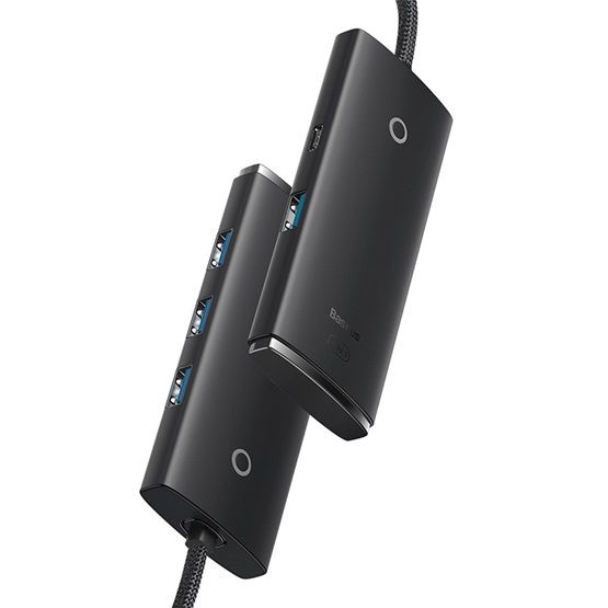 Baseus Lite Series 4in1 USB3.0 Hub Black