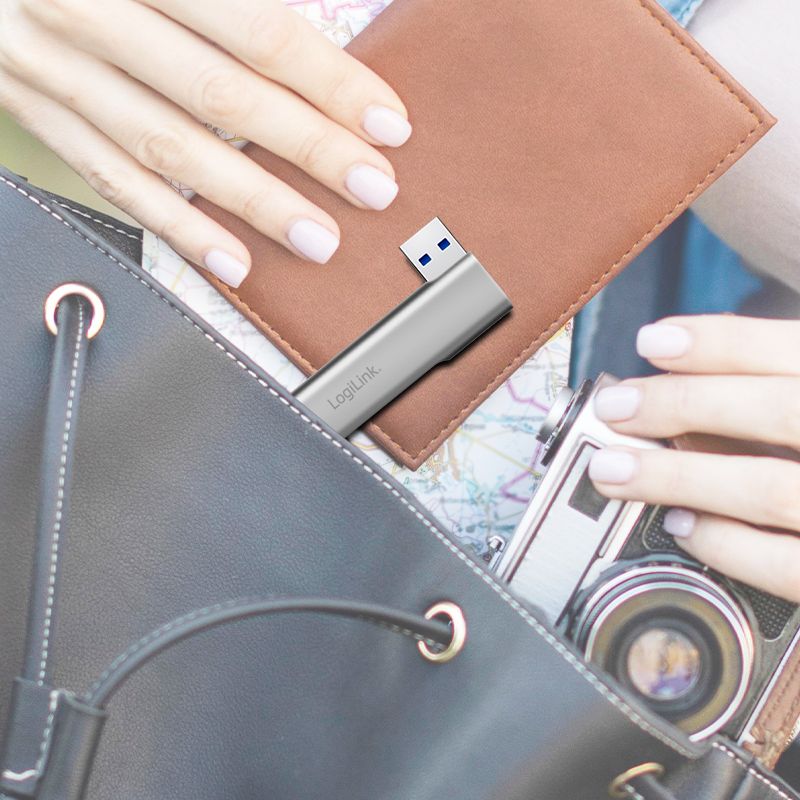 Logilink UA0436 Ultraslim 4-Port USB-A Hub Aluminium