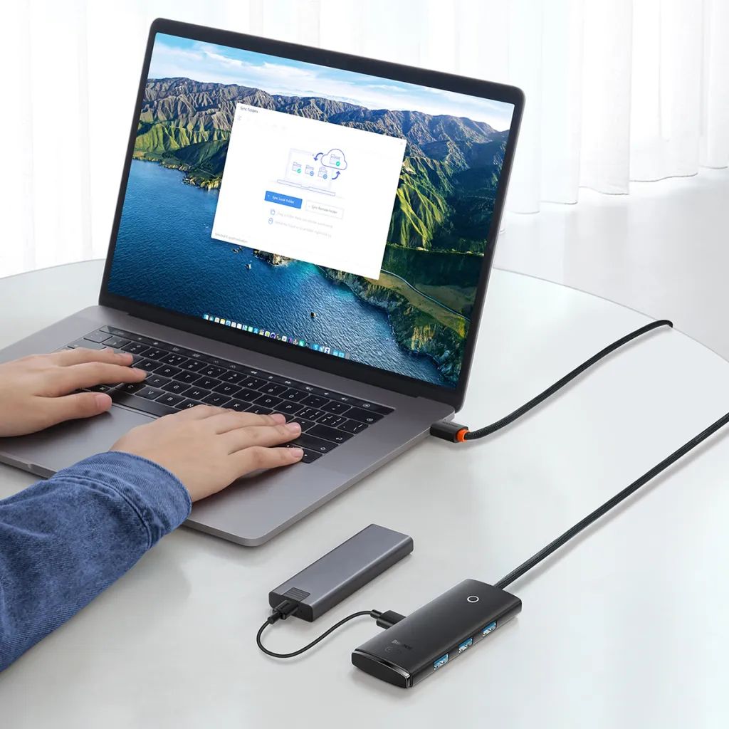 Baseus Lite Series 4in1 USB3.0 Hub Black
