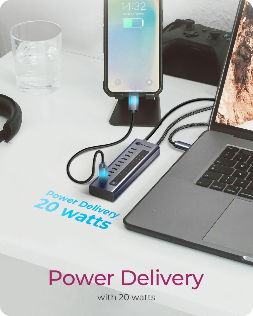 Raidsonic IcyBox IB-HUB1450-C31 10 ports USB Type-C Gen 2 Hub