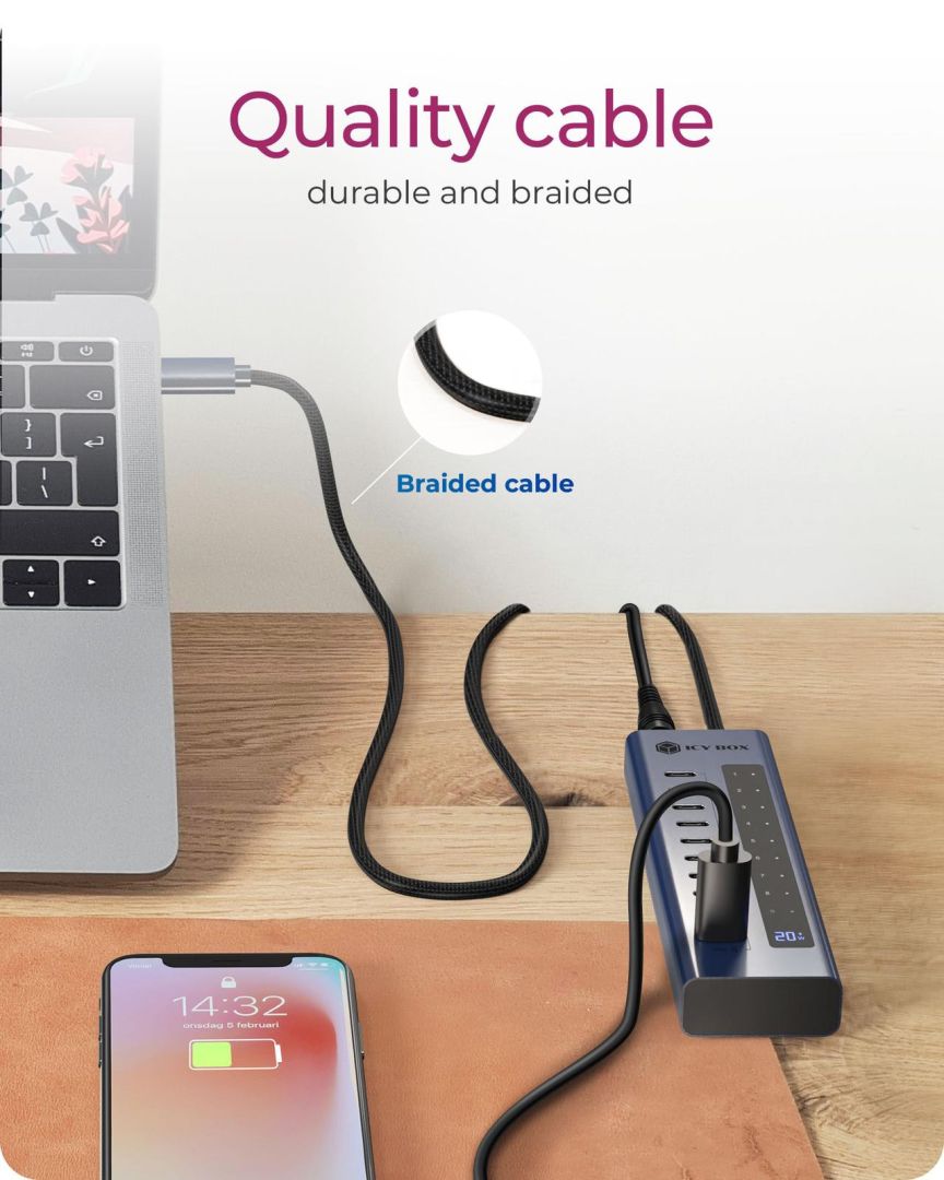 Raidsonic IcyBox IB-HUB1450-C31 10 ports USB Type-C Gen 2 Hub