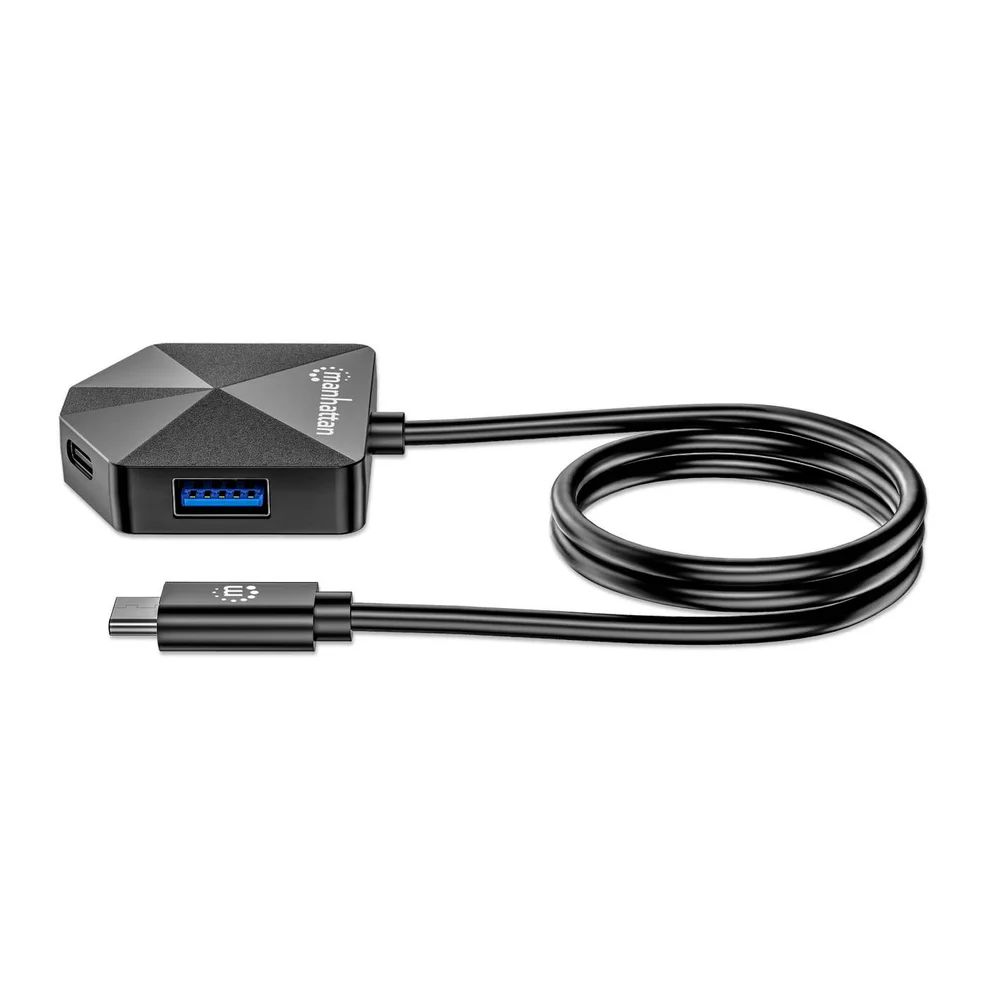 Manhattan 4-portos USB3.0 HUB Black