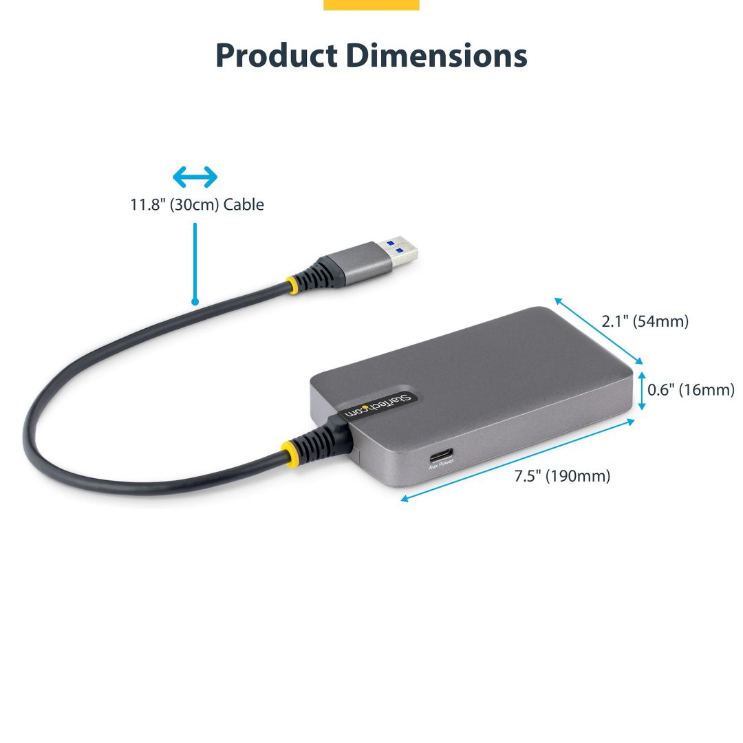 Startech 5-portos USB3.2 HUB Space Gray