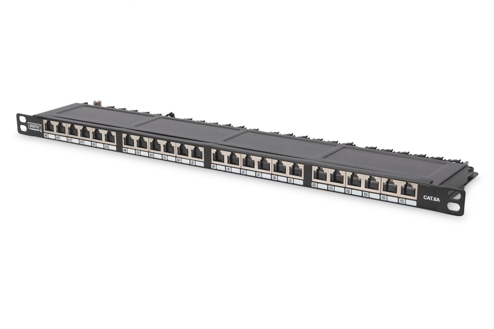 Digitus 24-port Patch Panel 0,5U Black 