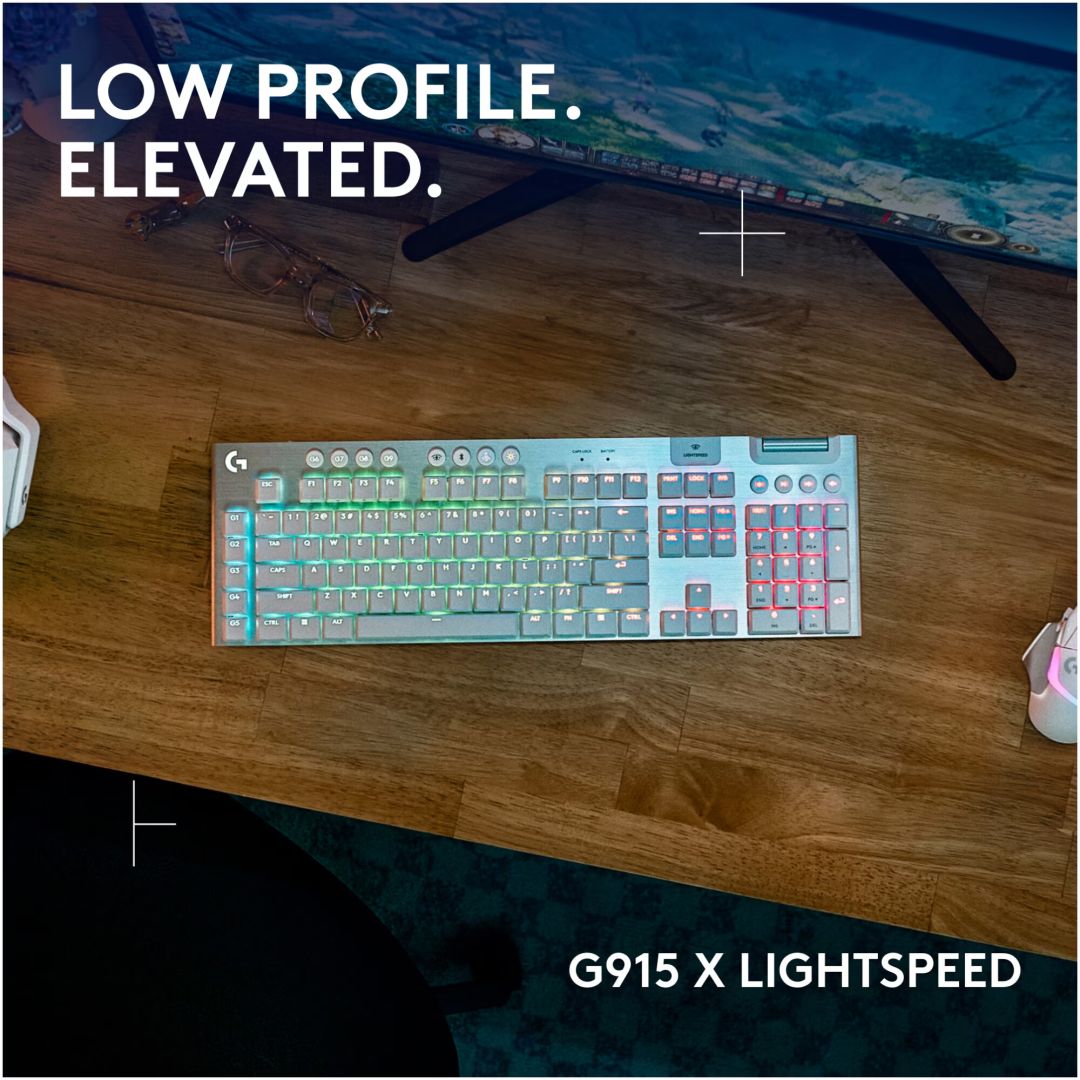 Logitech G915 X LIGHTSPEED Wireless Mechanical Gaming RGB Keyboard White US