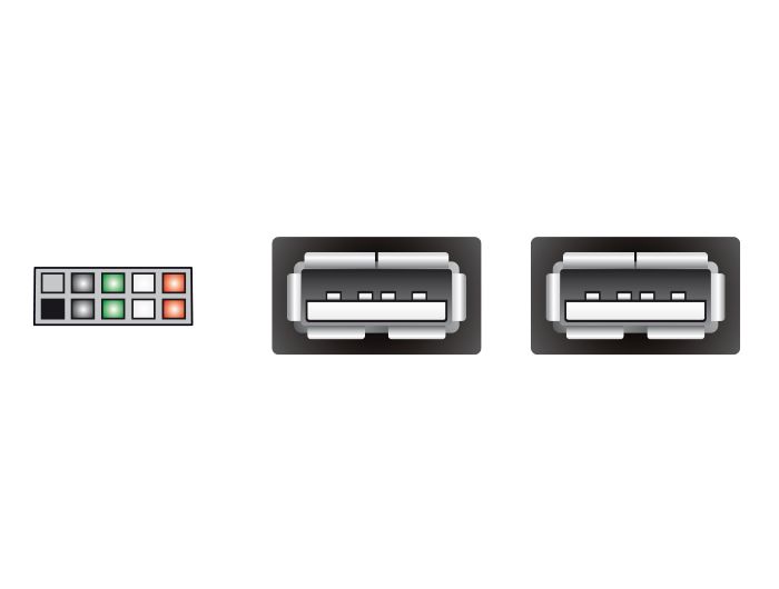 DeLock USB Cable Pin header female > 2 x USB 2.0 type-A female 20cm