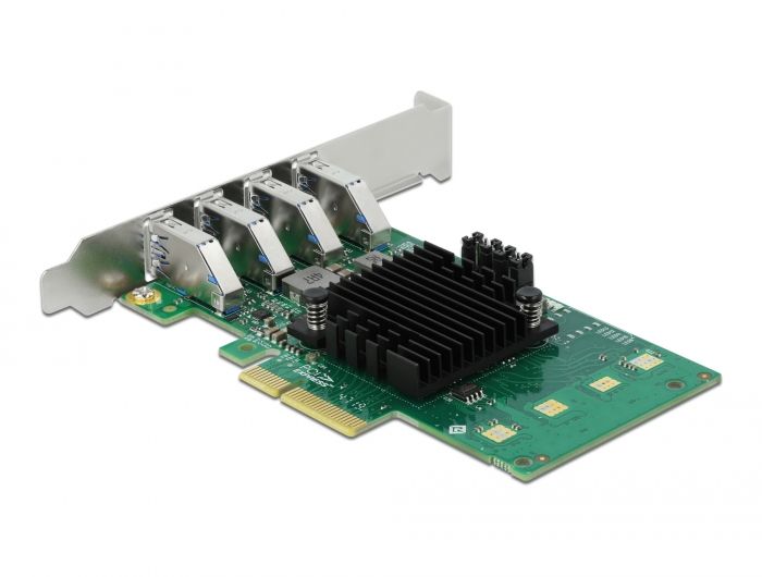 DeLock PCI Express x4 Card to 4x external USB 3.0 Quad Channel Low Profile Form Factor