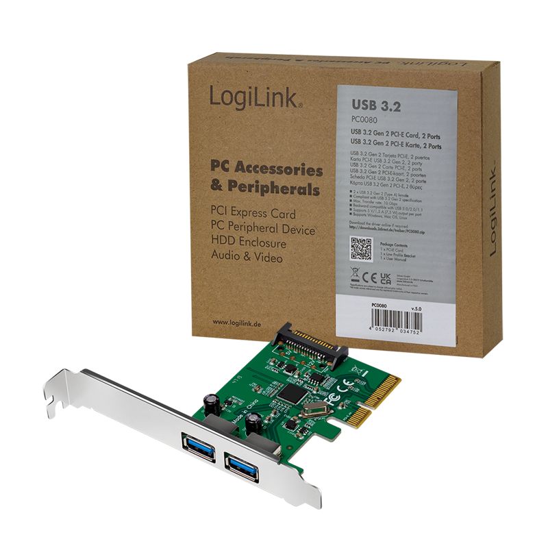 Logilink PCI Express Card 2x USB 3.2 Gen2